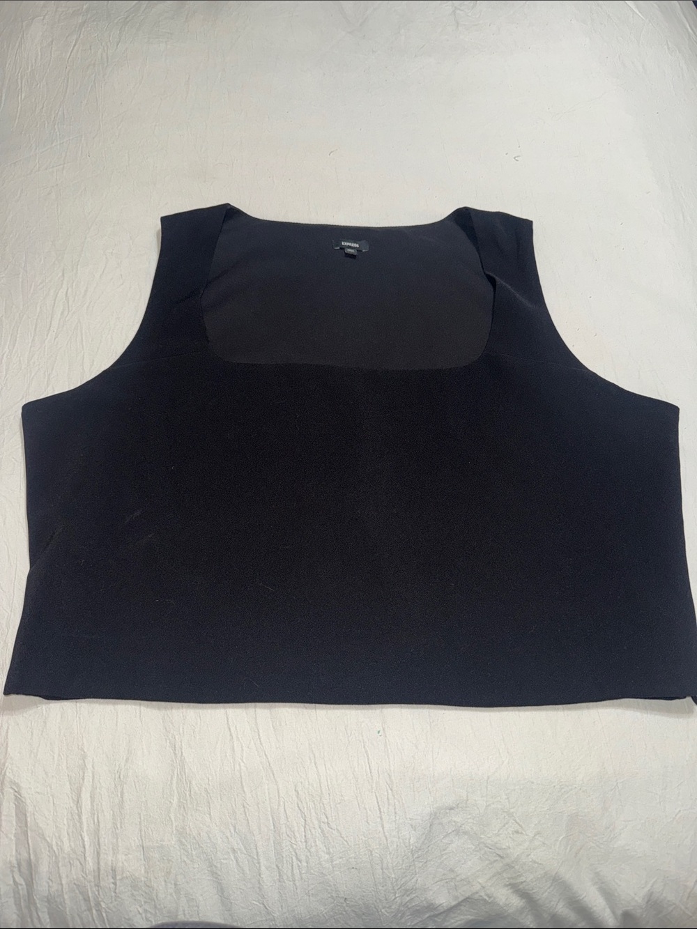 Express Black Square Neck Crop Top